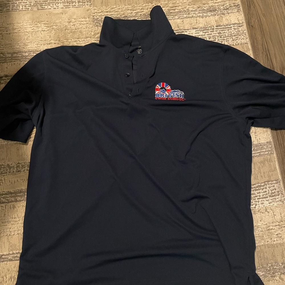 Ultra Club Men's Dark Blue Polo Shirt with Embroidered Logo